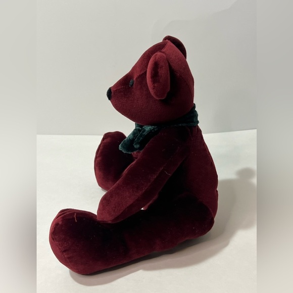 Russ Royal Winterfest Dark Red Velvet Bear Razzles Plush Stuffed Animal VTG - Picture 6 of 11